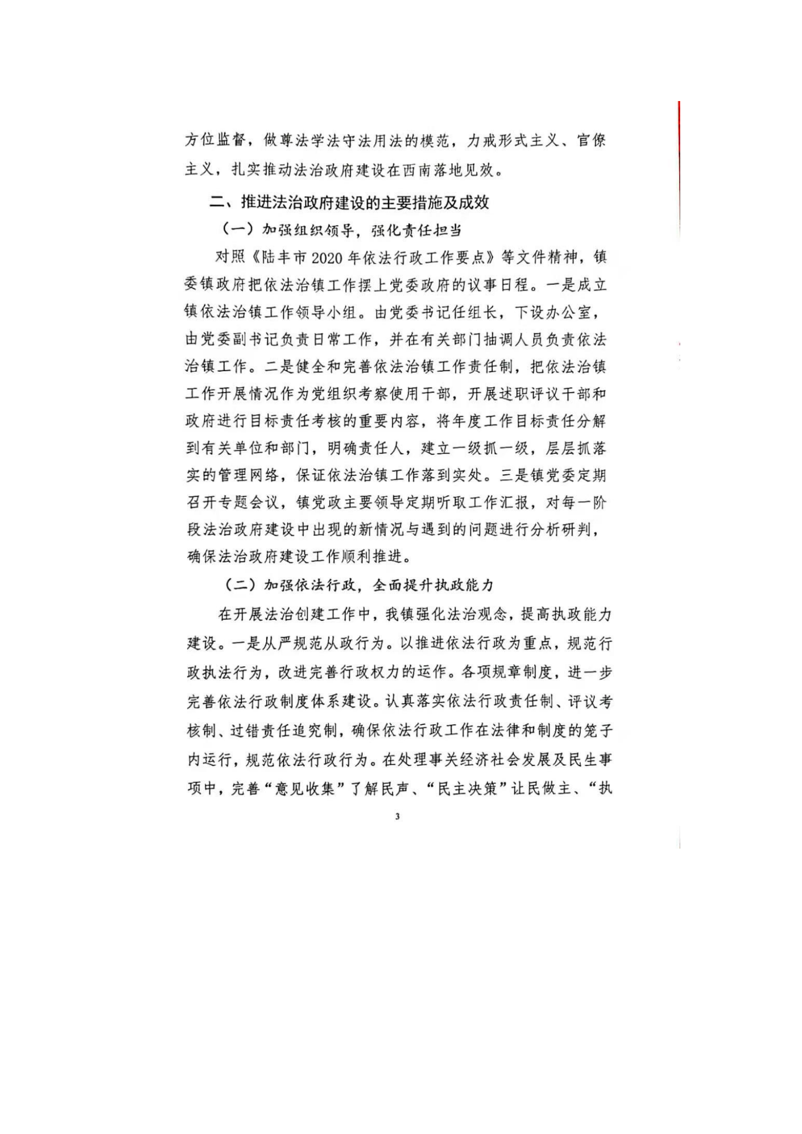 西南鎮(zhèn)人民政府2020年度法治政府建設(shè)年度報告_02.png