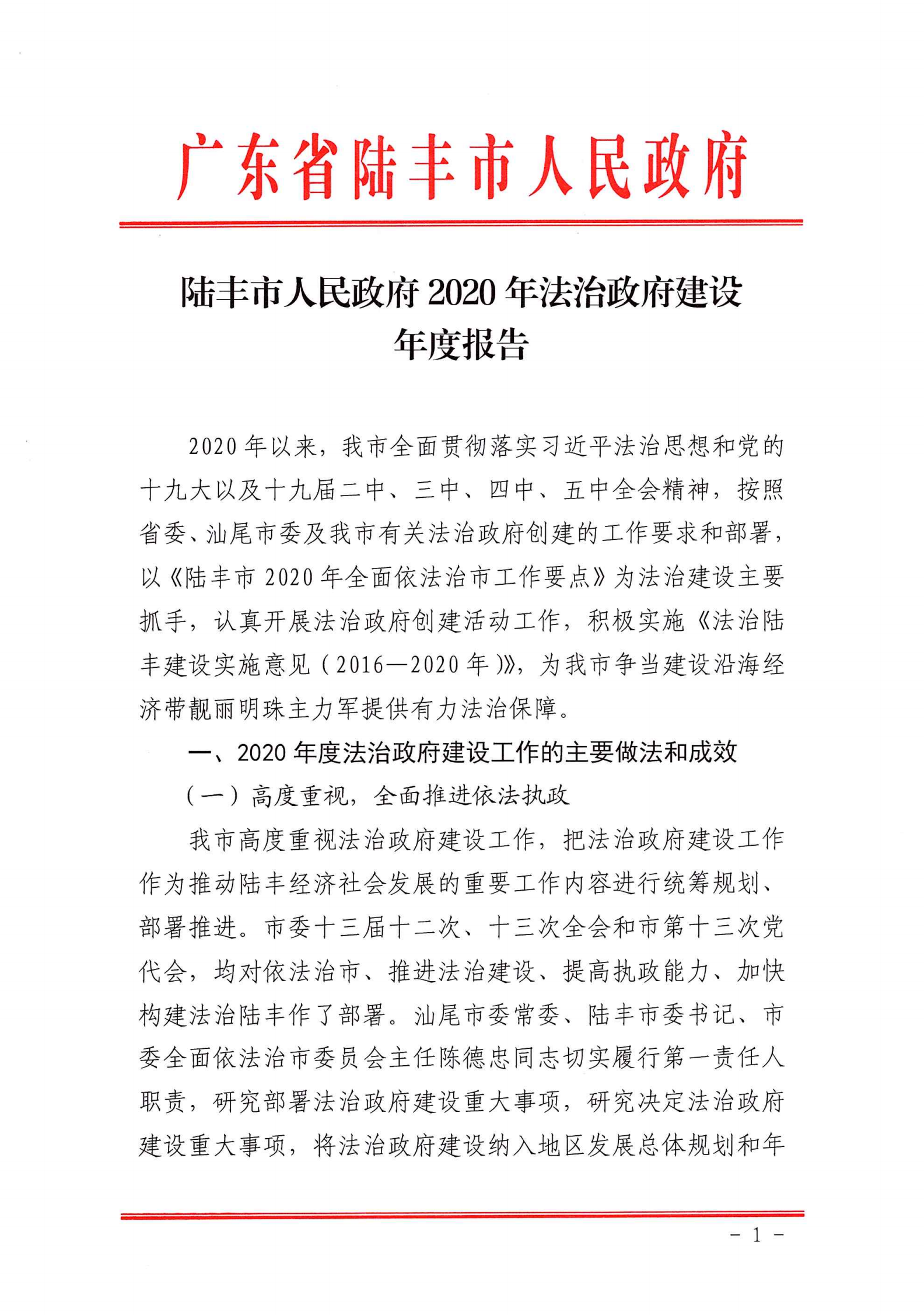 陸豐市人民政府2020年法治政府建設(shè)年度報告_00.png